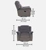 Norton RRR Velvet 1 Seater Manual Recliner in Grey Colour With Rocker & Swivel