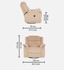 Norton RRR Velvet 1 Seater Motorised Recliner in Beige Colour With Rocker & Swivel