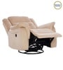 Norton RRR Velvet 1 Seater Motorised Recliner in Beige Colour With Rocker & Swivel