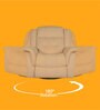 Norton RRR Velvet 1 Seater Motorised Recliner in Beige Colour With Rocker & Swivel