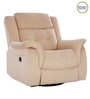 Norton RRR Velvet 1 Seater Motorised Recliner in Beige Colour With Rocker & Swivel