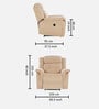 Norton RRR Velvet 1 Seater Motorised Recliner in Beige Colour With Rocker & Swivel
