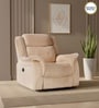 Norton RRR Velvet 1 Seater Motorised Recliner in Beige Colour With Rocker & Swivel