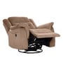 Norton RRR Velvet 1 Seater Motorised Recliner in Brown Colour With Rocker & Swivel