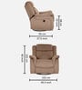 Norton RRR Velvet 1 Seater Motorised Recliner in Brown Colour With Rocker & Swivel