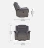 Norton RRR Velvet 1 Seater Motorised Recliner in Grey Colour With Rocker & Swivel