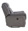 Norton RRR Velvet 1 Seater Motorised Recliner in Grey Colour With Rocker & Swivel