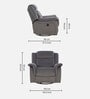 Norton RRR Velvet 1 Seater Motorised Recliner in Grey Colour With Rocker & Swivel