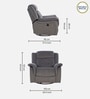 Norton RRR Velvet 1 Seater Motorised Recliner in Grey Colour With Rocker & Swivel