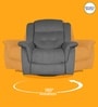 Norton RRR Velvet 1 Seater Motorised Recliner in Grey Colour With Rocker & Swivel