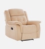 Norton Velvet 1 Seater Manual Recliner In Beige Colour