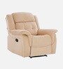Norton Velvet 1 Seater Manual Recliner In Beige Colour