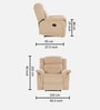 Norton Velvet 1 Seater Manual Recliner In Beige Colour
