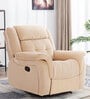 Norton Velvet 1 Seater Manual Recliner In Beige Colour Norton Velvet 1 Seater Manual Recliner In Beige Colour