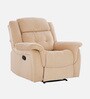 Norton Velvet 1 Seater Manual Recliner In Beige Colour