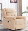 Norton Velvet 1 Seater Manual Recliner In Beige Colour