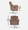 Norton Velvet 1 Seater Manual Recliner In Brown Colour