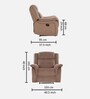 Norton Velvet 1 Seater Manual Recliner In Brown Colour Norton Velvet 1 Seater Manual Recliner In Brown Colour