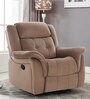 Norton Velvet 1 Seater Manual Recliner In Brown Colour Norton Velvet 1 Seater Manual Recliner In Brown Colour