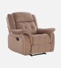 Norton Velvet 1 Seater Manual Recliner In Brown Colour