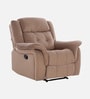 Norton Velvet 1 Seater Manual Recliner In Brown Colour