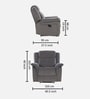 Norton Velvet 1 Seater Manual Recliner In Grey Colour