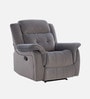 Norton Velvet 1 Seater Manual Recliner In Grey Colour