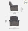 Norton Velvet 1 Seater Motorised Recliner in Grey Colour With Charging Port
