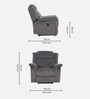 Norton Velvet 1 Seater Motorised Recliner in Grey Colour With Charging Port