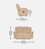 Norton Velvet 2 Seater Manual Recliner In Beige Colour