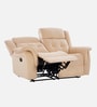 Norton Velvet 2 Seater Manual Recliner In Beige Colour
