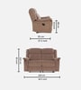 Norton Velvet 2 Seater Manual Recliner In Brown Colour