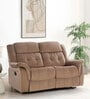 Norton Velvet 2 Seater Manual Recliner In Brown Colour