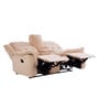 Norton Velvet 2 Seater Manual Recliner with Basic Console in Beige Colour