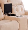 Norton Velvet 2 Seater Manual Recliner with Basic Console in Beige Colour