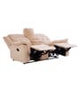 Norton Velvet 2 Seater Manual Recliner with Basic Console in Beige Colour