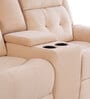 Norton Velvet 2 Seater Manual Recliner with Basic Console in Beige Colour