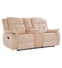 Norton Velvet 2 Seater Manual Recliner with Basic Console in Beige Colour