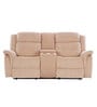 Norton Velvet 2 Seater Manual Recliner with Basic Console in Beige Colour