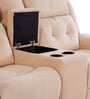 Norton Velvet 2 Seater Manual Recliner with Basic Console in Beige Colour