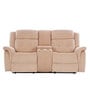 Norton Velvet 2 Seater Manual Recliner with Basic Console in Beige Colour
