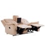 Norton Velvet 2 Seater Manual Recliner with Basic Console in Beige Colour