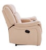 Norton Velvet 2 Seater Manual Recliner with Basic Console in Beige Colour