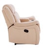 Norton Velvet 2 Seater Manual Recliner with Basic Console in Beige Colour