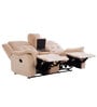 Norton Velvet 2 Seater Manual Recliner with Basic Console in Beige Colour