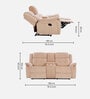 Norton Velvet 2 Seater Manual Recliner with Basic Console in Beige Colour