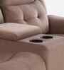Norton Velvet 2 Seater Manual Recliner with Basic Console in Brown Colour