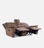 Norton Velvet 2 Seater Manual Recliner with Basic Console in Brown Colour
