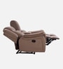 Norton Velvet 2 Seater Manual Recliner with Basic Console in Brown Colour