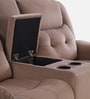 Norton Velvet 2 Seater Manual Recliner with Basic Console in Brown Colour